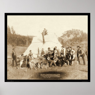 Ingenjörkår som kopplar av i tält SD 1889 Poster