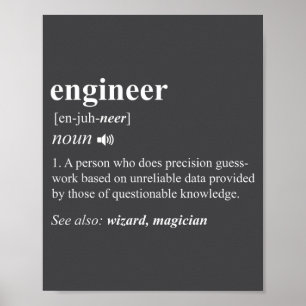 Ingenjörsdefinition Rollig ingenjörskonst Mekanisk Poster