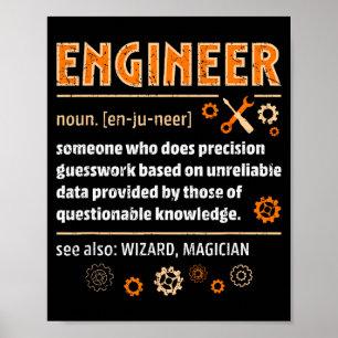 Ingenjörsdefinition Rollig ingenjörskonst Nerdig v Poster