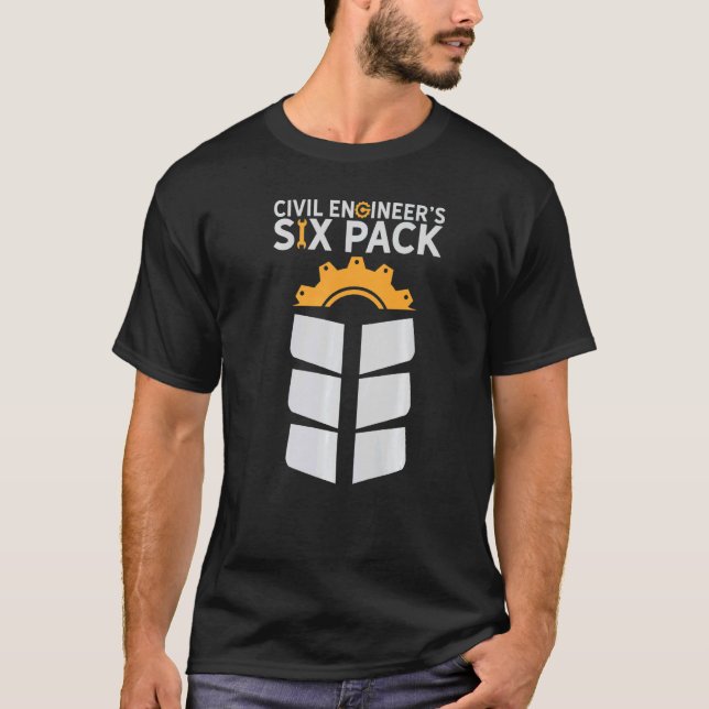 Ingenjörsexamen i Ingenjör 6-pack Ingenjör T Shirt (Framsida)
