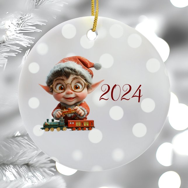 Ingenjörskonst Baby jul Elf Ceramic Ornament (Skapare uppladdad)