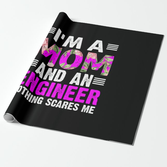 Ingenjörskonst En Mamma Och En Ingenjör Presentpapper (Utrullad)
