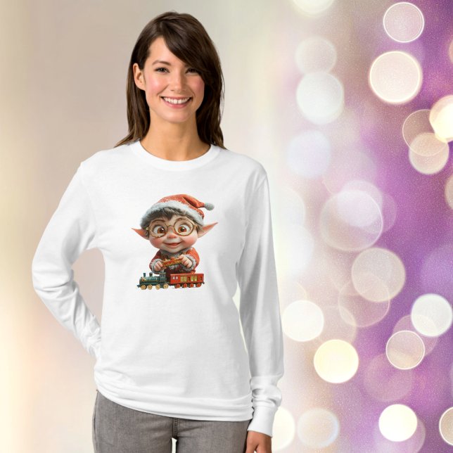 Ingenjörskonst i Baby Jul Elf Kvinnors dag T Shirt (Skapare uppladdad)