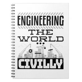 Ingenjörskonst World Civilly Coola Civil Ingenjör Anteckningsbok
