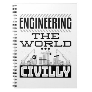 Ingenjörskonst World Civilly Coola Civil Ingenjör Anteckningsbok