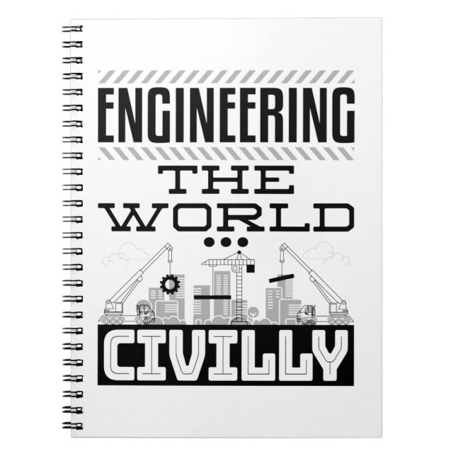 Ingenjörskonst World Civilly Coola Civil Ingenjör Anteckningsbok (Framsidan)