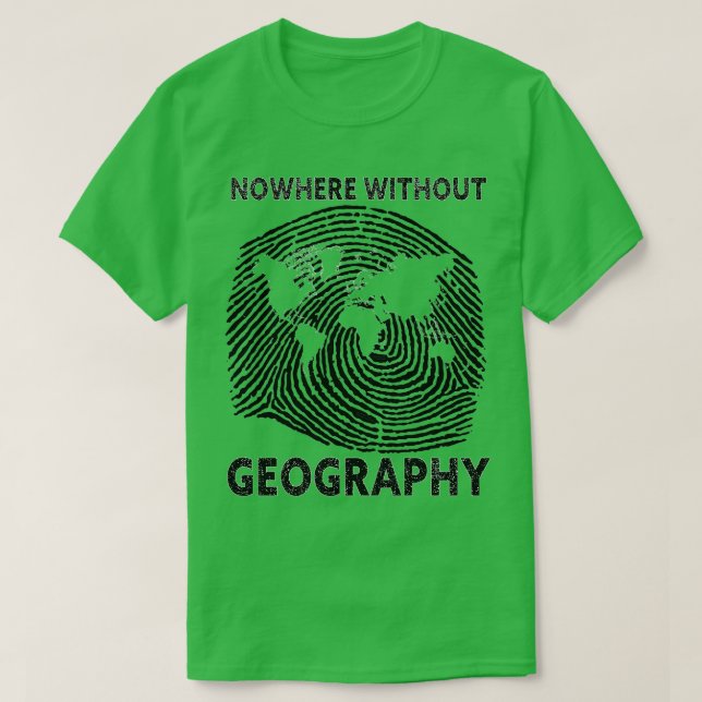 Ingenstans utan Geographierit. T Shirt (Design framsida)