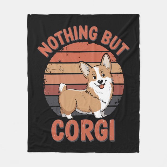 Ingenting annat än Corgi Fleecefilt (Framsidan)