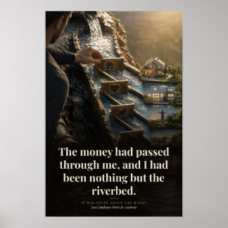 Ingenting annat än flodbädden Bokcitat Konst Poster