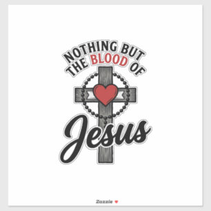 Ingenting annat än Jesu blod Vintage Cross Shirt Klistermärken