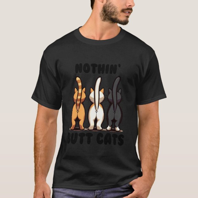 Ingenting annat än roliga katter t shirt (Framsida)
