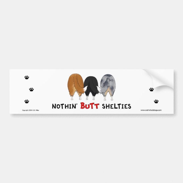 Ingenting annat än Shelties Bildäckslapp Bildekal (Framsidan)