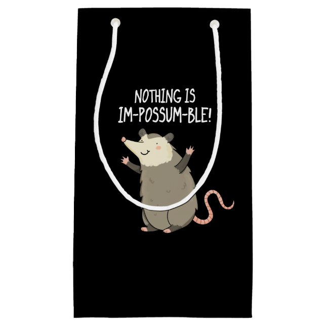 Ingenting är impossum-ble-funny Possum Pun Mörk BG (Framsidan)