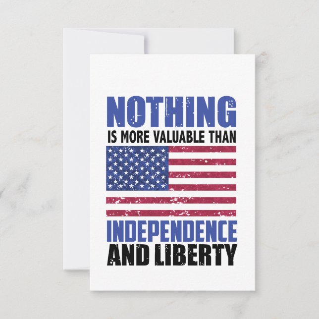 Ingenting är mer värdefullt än självständighet och (Framsida)