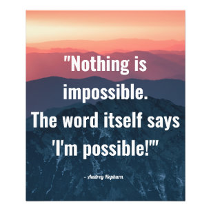 Ingenting är omöjligt fototryck