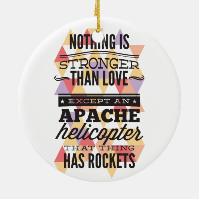 Ingenting är starkare än kärlek julgransprydnad keramik (Baksidan)
