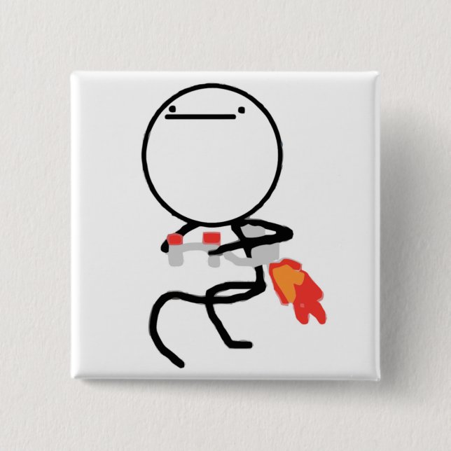 Ingenting att göra här rasar ansikte Meme Knapp (Framsida)