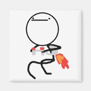 Ingenting att göra här rasar ansikte Meme Magnet