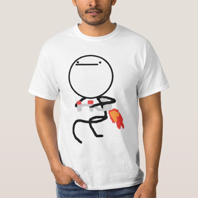 Ingenting att göra här rasar ansikte Meme Tee Shirt (Framsida)