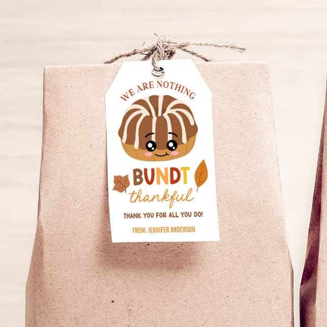 Ingenting Bundt Tacksam Höst Bundt Kaka Presentkor Presentetikett (Skapare uppladdad)