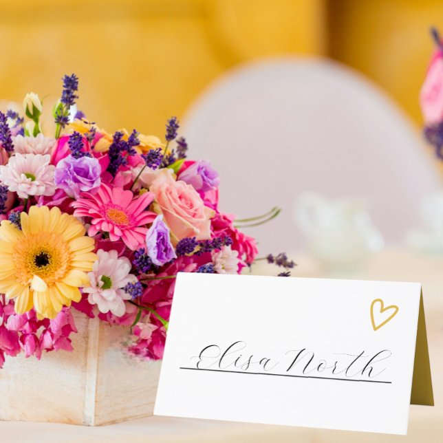 Ingenting Finare Bara Kärlek Groovy 70-talets Retr Placeringskort (Nothing Fancy Just Love Groovy 70s Retro Wedding Place Cards from Ricaso. Handwritten by you)