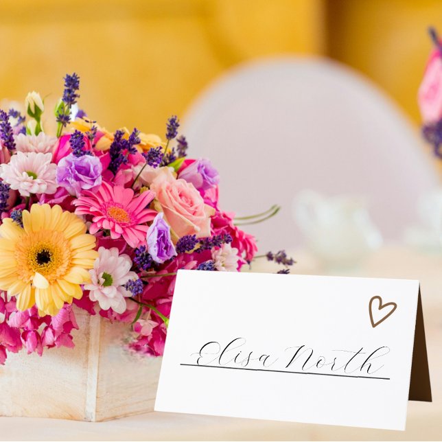 Ingenting Finare Bara Kärlek Groovy 70-talets Retr Placeringskort (Nothing Fancy Just Love Groovy 70s Retro Wedding Place Cards from Ricaso. Handwritten by you)