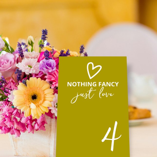 Ingenting Finare Bara Kärlek Groovy Retro 70-talet Bordsnummer (Nothing Fancy Just Love Groovy Retro 70s Wedding Table Numbers from Ricaso. Fun colorful bold modern)