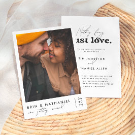 Ingenting Finare Bara Kärlek Retro Groovy Bröllop Inbjudningar