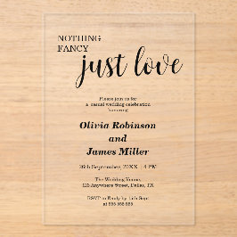 Ingenting Finare Just Kärlek Avslappnad Bröllop