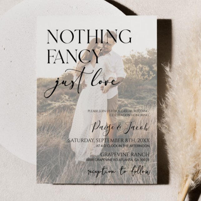 Ingenting Finare Just Kärlek Bild Avslappnad Bröll Inbjudningar (Skapare uppladdad)