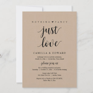 Ingenting Finare Just Kärlek, Black, Elopement Par Inbjudningar