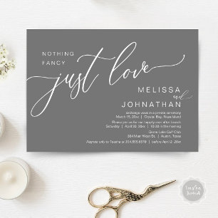 Ingenting Finare Just Kärlek, Bröllop Elopement Br Inbjudningar