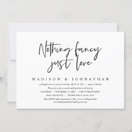 Ingenting Finare, Just Kärlek, Bröllop Elopement Inbjudningar