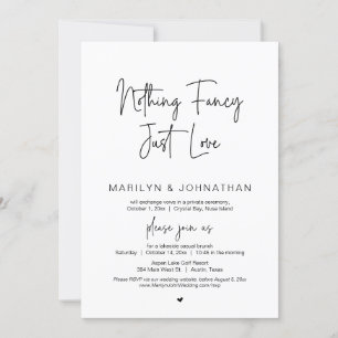 Ingenting Finare, Just Kärlek, Bröllop Elopement P Inbjudningar