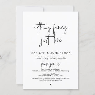 Ingenting Finare, Just Kärlek, Bröllop Elopement P Inbjudningar