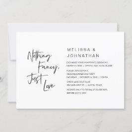 Ingenting Finare, Just Kärlek, Bröllop Elopement P Inbjudningar