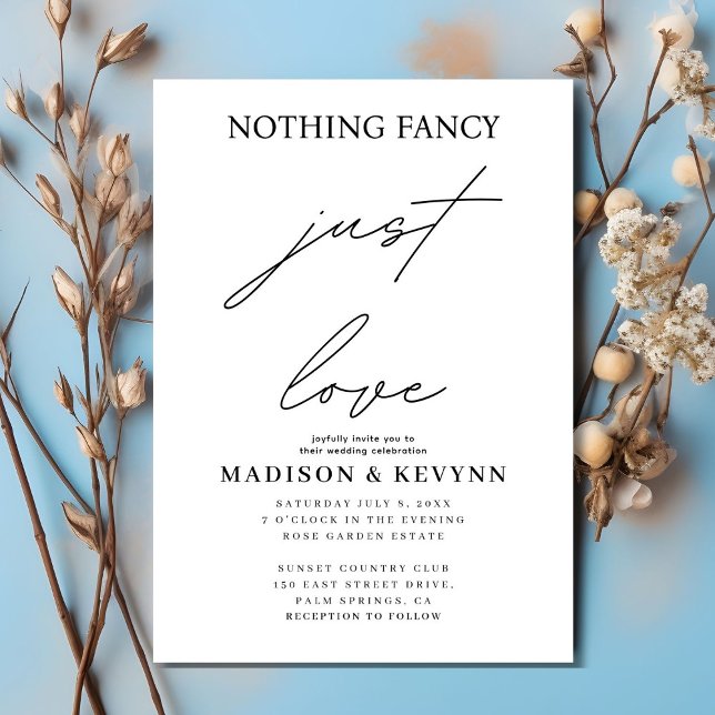 Ingenting Finare just Kärlek Bröllop Inbjudningar (Skapare uppladdad)