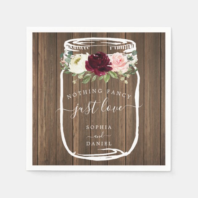 Ingenting Finare just Kärlek Bröllop Pappersservett (Framsidan)