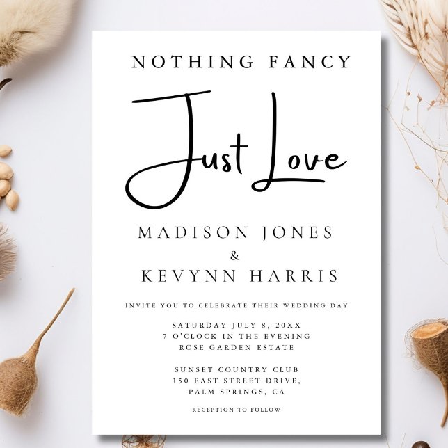 Ingenting Finare just Kärlek bröllopsinbjudan Inbjudningar (Skapare uppladdad)