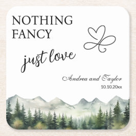 Ingenting Finare just Kärlek Elegant bröllop Underlägg Papper Kvadrat