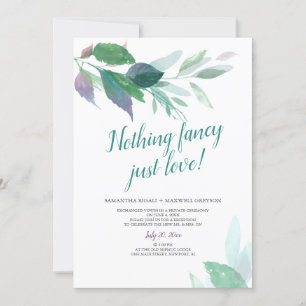 Ingenting Finare Just Kärlek Elopement Bröllop Inbjudningar
