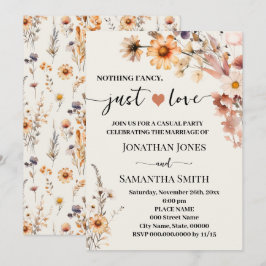 Ingenting Finare Just Kärlek Elopement Fall Wildbl Inbjudningar