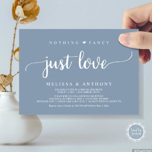 Ingenting Finare Just Kärlek, Elopement, Rustic Br Inbjudningar
