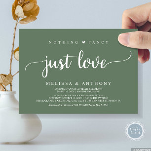 Ingenting Finare Just Kärlek, Elopement, Rustic Br Inbjudningar