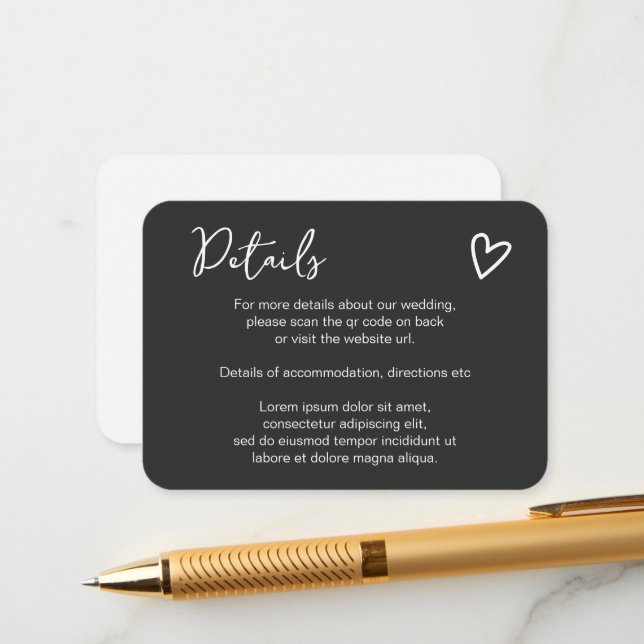 Ingenting Finare Just Kärlek enkel QR-kod Tilläggskort (Fram/Back In Situ)