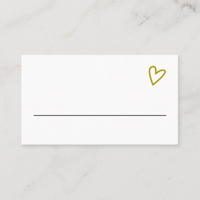 Ingenting Finare Just Kärlek Groovy Grönt Bröllop Placeringskort (Framsida)