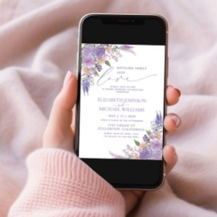 Ingenting Finare Just Kärlek Lilac Lavender Photo  Inbjudningar