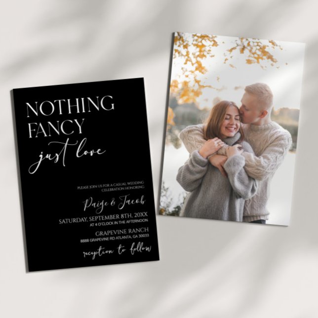 Ingenting Finare Just Kärlek minimalistisk Avslapp Inbjudningar (Skapare uppladdad)