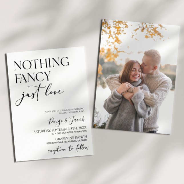 Ingenting Finare Just Kärlek minimalistisk Avslapp Inbjudningar (Skapare uppladdad)