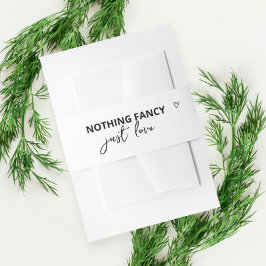 Ingenting Finare Just Kärlek minimalistiskt Bröllo Band För Inbjudningskort